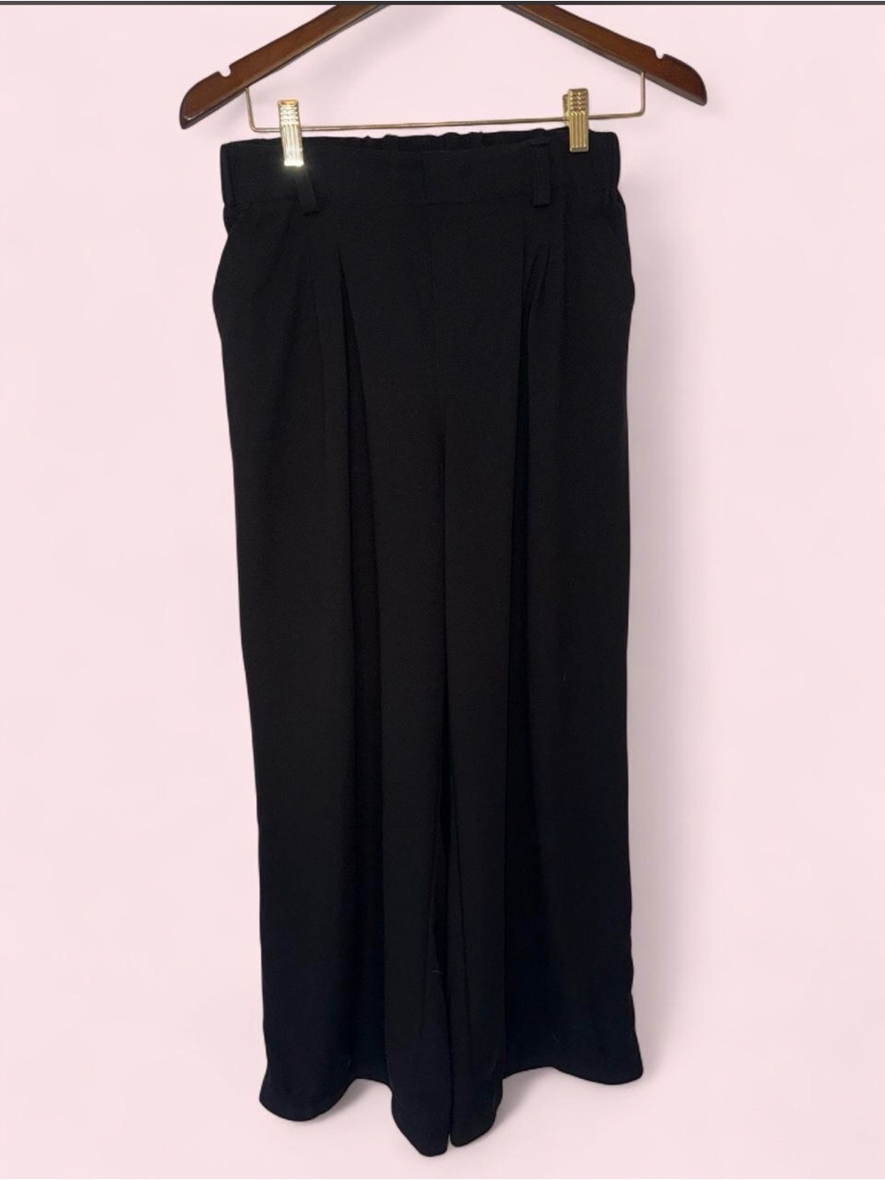 HALARA Black Wide-Leg Trousers